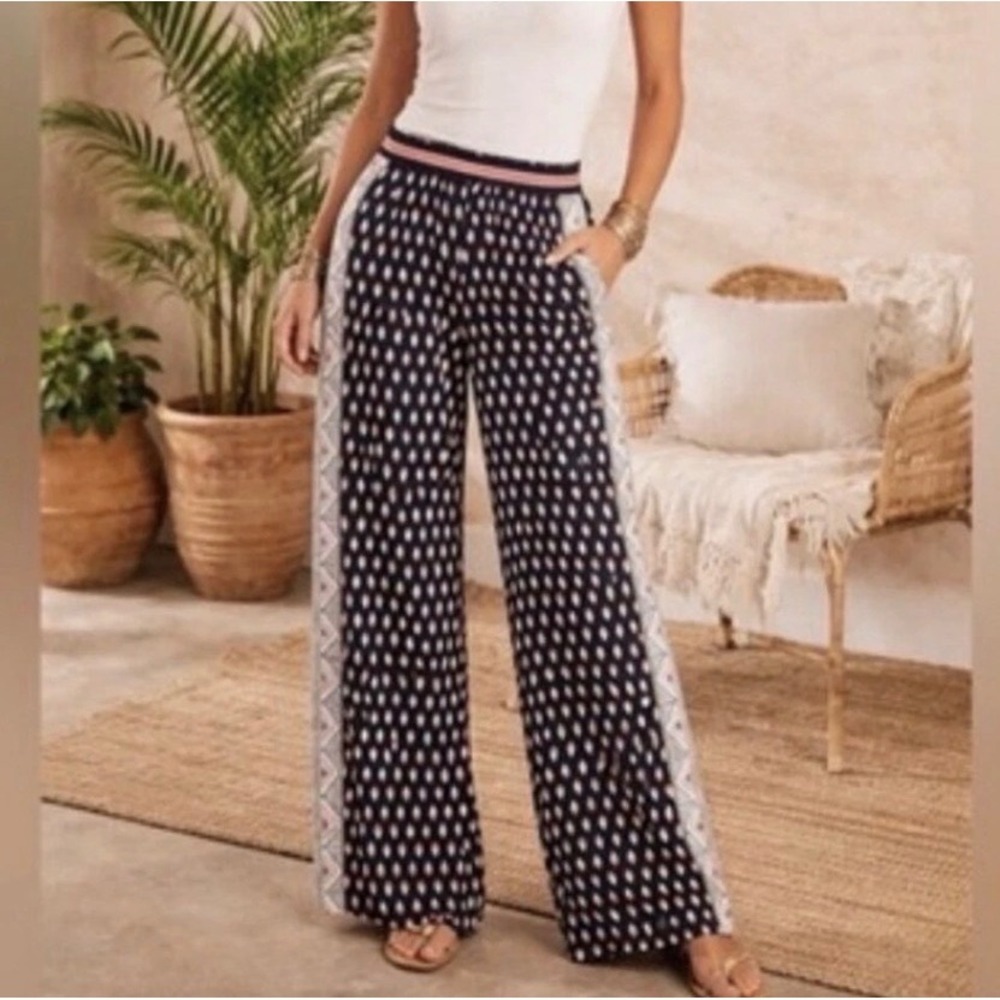 Maeve Small Rooibos Wide Leg Palazzo Pants Boho Flowy